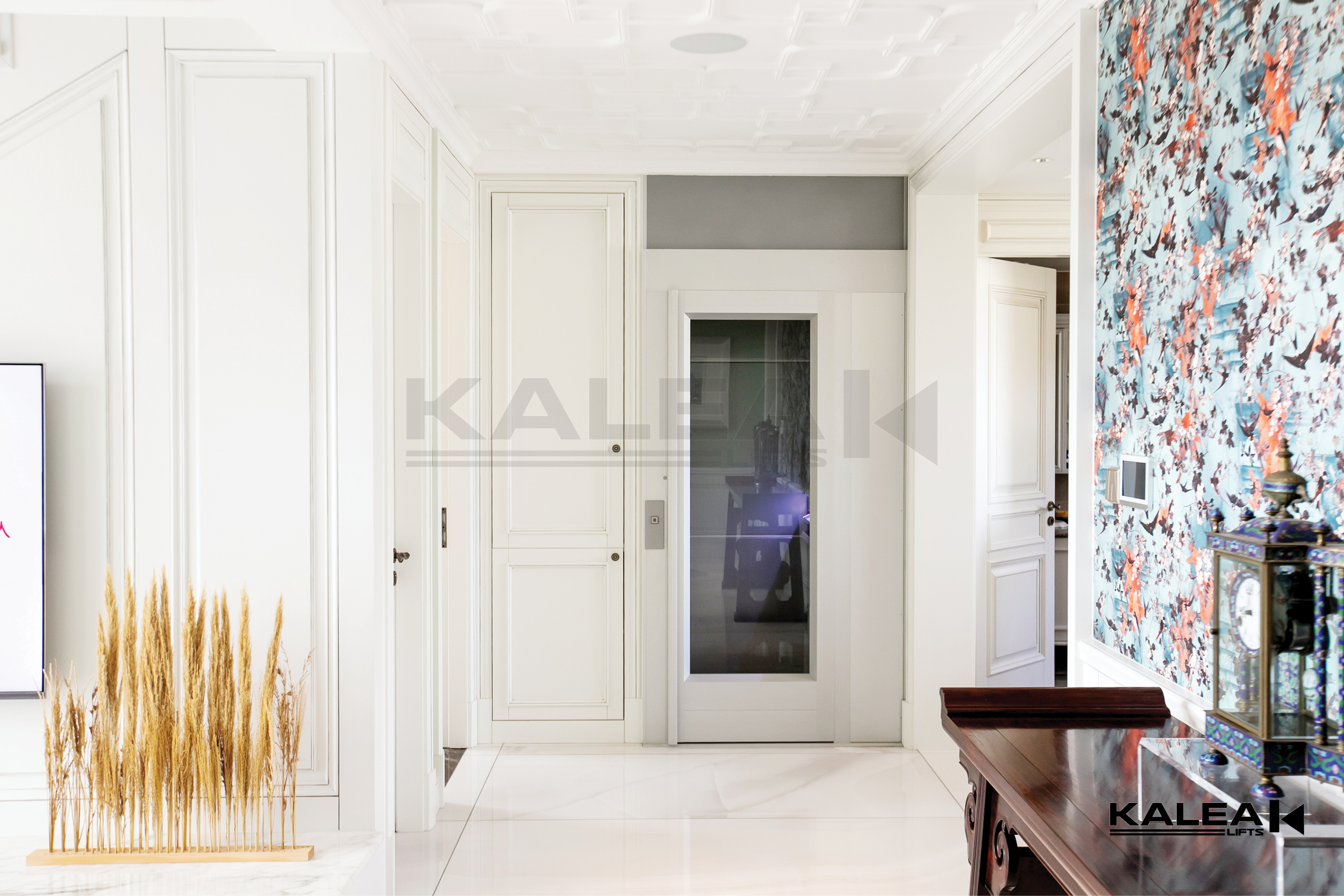 Private Home,Klassic model, Aluminium Shaft Powder Coated White RAL9016